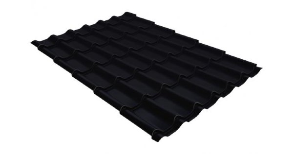 Металлочерепица классик GL 0,5 Velur20 RAL 9005 черный купить в Новороссийске