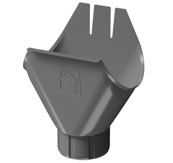 Воронка желоба D125 Döcke STAL PREMIUM Графит, (RAL 7024) купить в Новороссийске