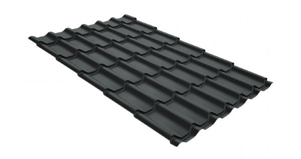 Металлочерепица классик GL 0,5 GreenCoat Pural Matt RR 23 темно-серый (RAL 7024 мокрый асфальт) купить в Новороссийске