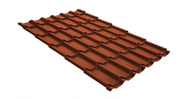Металлочерепица классик GL 0,5 GreenCoat Pural RR 750 кирпично-красный (RAL 8004 терракота) купить в Новороссийске