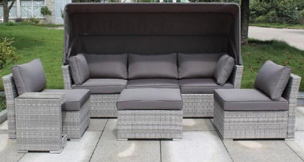 Диван-Трансформер AFINA плетеный из иск. ротанга AFM-320G Grey купить в Новороссийске