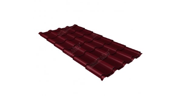 Металлочерепица камея 0,45 Drap RAL 3005 красное вино купить в Новороссийске