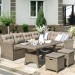 Комплект мебели AFINA плетеной из иск. ротанга AFM-307B Beige купить в Новороссийске