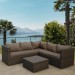 Комплект мебели AFINA плетеной из иск. ротанга YR825A Brown/Beige купить в Новороссийске