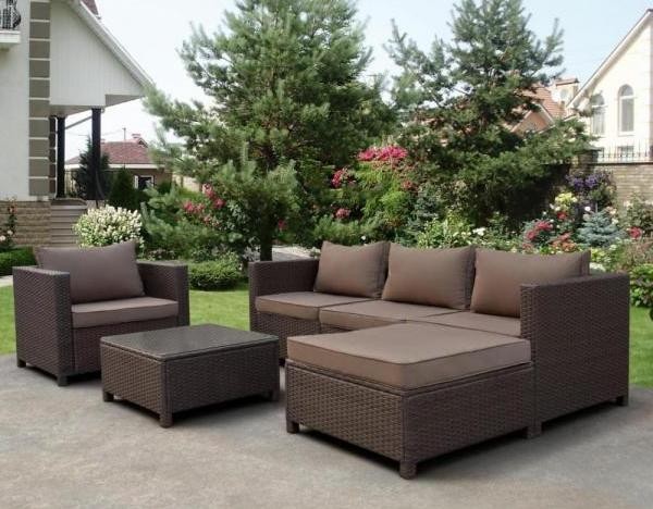 Комплект мебели AFINA плетеной из иск. ротанга YR821A Brown/Beige купить в Новороссийске