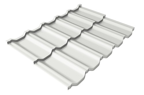 Металлочерепица модульная Квинта Uno Grand Line c 3D резом 0,5 Satin RAL 9003 сигнальный белый купить в Новороссийске