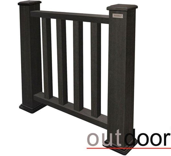 Ограждение из ДПК Outdoor Классик 3D STORM чёрный купить в Новороссийске