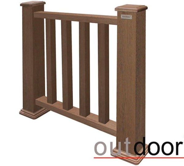 Ограждение из ДПК Outdoor Классик 3D STORM коричневый микс купить в Новороссийске