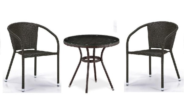 Комплект плетеной мебели AFINA из иск. ротанга Асоль-7 T282ANT/Y137C-W53 Brown 2Pcs купить в Новороссийске