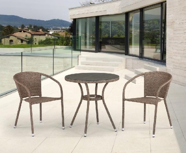 Комплект плетеной мебели AFINA из иск. ротанга T282ANT/Y137C-W56 Light Brown 2Pcs купить в Новороссийске