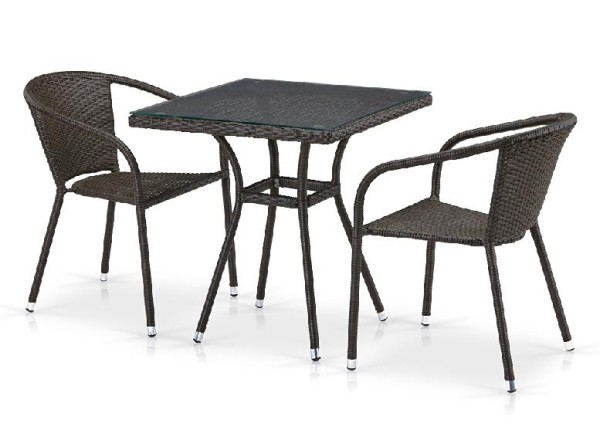 Комплект плетеной мебели AFINA из иск. ротанга T282BNT/Y137C-W53 Brown 2Pcs купить в Новороссийске