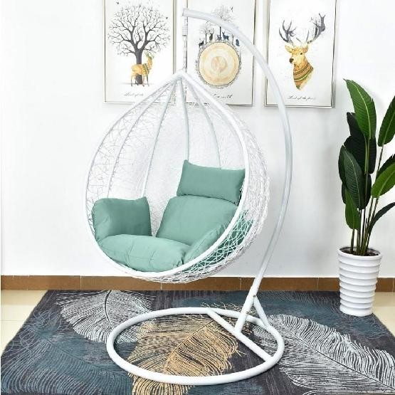 Кресло Подвесное из искусственного ротанга AFM-168A-L White/Green купить в Новороссийске