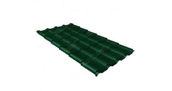 Металлочерепица камея 0,5 Satin RAL 6005 зеленый мох купить в Новороссийске