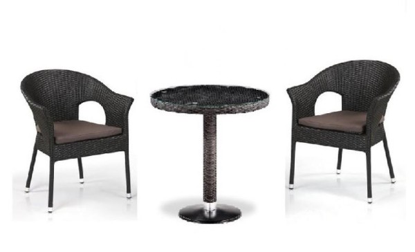 Комплект плетеной мебели AFINA из иск. ротанга T601/Y79A-W53 Brown 2Pcs купить в Новороссийске
