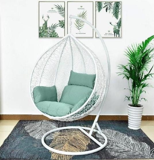 Кресло Подвесное из искусственного ротанга AFM-168A-XL White/Green купить в Новороссийске