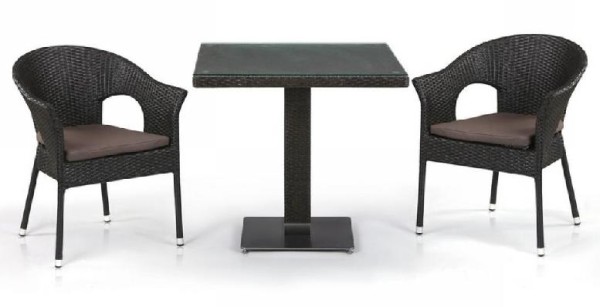 Комплект плетеной мебели AFINA из иск. ротанга T605SWT/Y79A-W53 Brown 2Pcs купить в Новороссийске