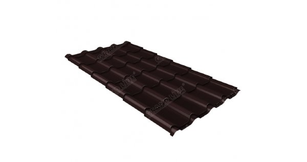 Металлочерепица камея 0,5 Satin RAL 8017 шоколад купить в Новороссийске
