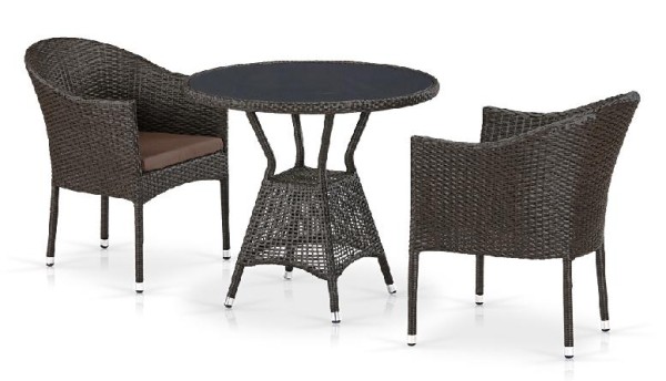 Комплект плетеной мебели AFINA из иск. ротанга T707ANS/Y350-W53 Brown 2Pcs купить в Новороссийске