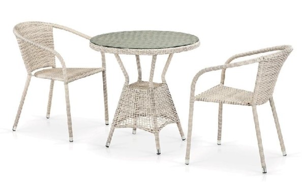 Комплект плетеной мебели AFINA из иск. ротанга T705ANT/Y137C-W85 Latte 2Pcs купить в Новороссийске