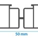 Лага алюминиевая KRONEX 50x25x3000 мм несущая купить в Новороссийске