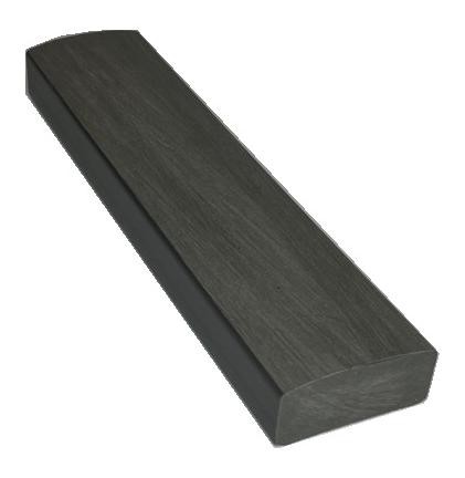 Лавочный брус Ecodecking Некст полнотелый брашированный 70х35 графит купить в Новороссийске