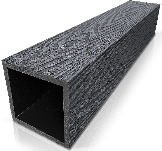 Столб ДПК 3D GardenParkett фактура дерева Графит купить в Новороссийске