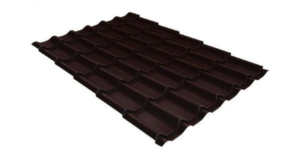 Металлочерепица классик 0,5 Satin RAL 8017 шоколад купить в Новороссийске