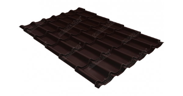 Металлочерепица классик GL 0,5 Quarzit RAL 8017 шоколад Metallic купить в Новороссийске