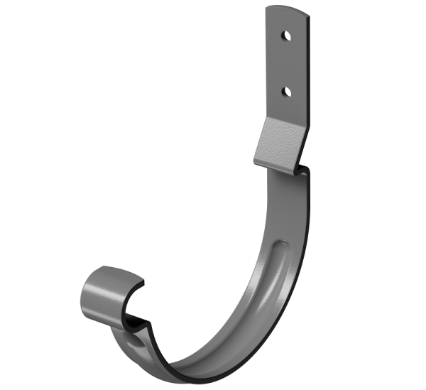 Карнизный крюк короткий (гнутый) D125 Döcke STAL PREMIUM Графит, (RAL 7024) купить в Новороссийске