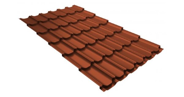 Металлочерепица квинта плюс 0,5 GreenCoat Pural RR 750 кирпично-красный (RAL 8004 терракота) купить в Новороссийске